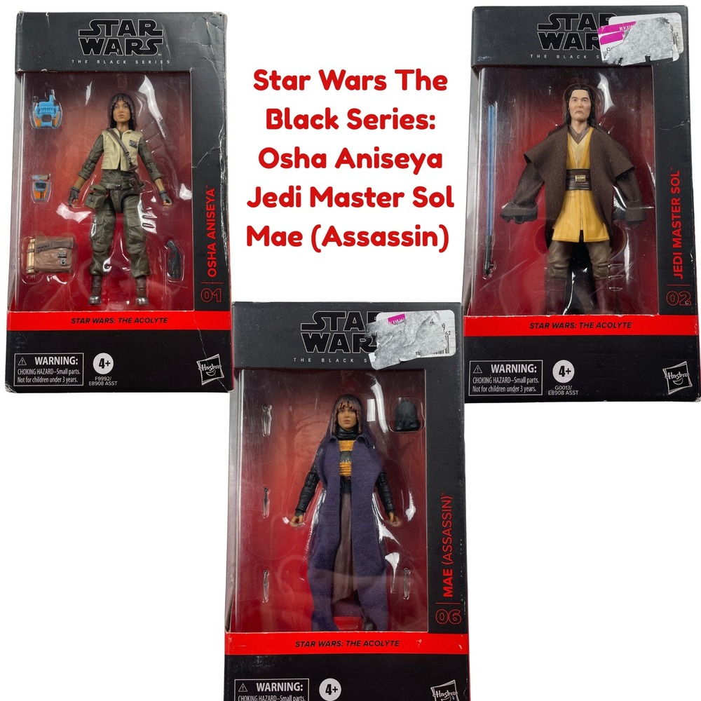 Star Wars Black Series Osha Aniseya Jedi‎ Master Sol Mae Assassin Action Figures